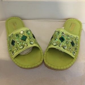 KAMOSA MADE IN SPAIN GREEN  CRYSTALS/ PAILLETES